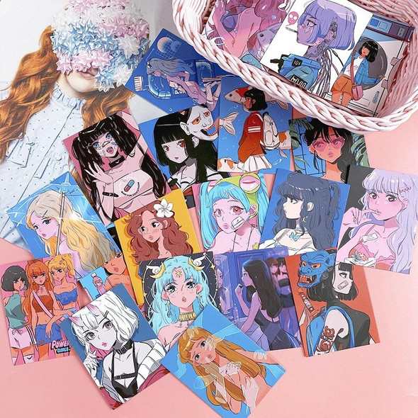 Ins Retro Nostalgic Girl Sticker Japanese-style Cartoon Girl Decoration Sticker Mobile Phone Tablet Decoration Sticker Ins Retro Nostalgic Girl Sticker Japanese-style Cartoon Girl Decoration Sticker Mobile Phone Tablet Decoration Sticker