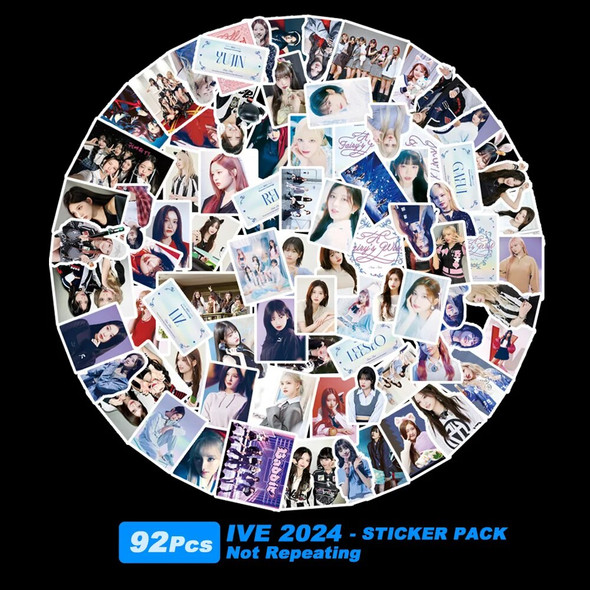 92Pcs/Set Kpop IVE Sticker New Album A Fairy's Wish Cartoon Luggage Waterproof Graffiti Stickers Computer Tablet Decoration 92Pcs/Set Kpop IVE Sticker New Album A Fairy's Wish Cartoon Luggage Waterproof Graffiti Stickers Computer Tablet Decoration