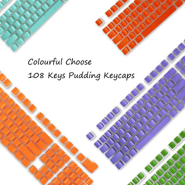 OEM Profile PBT Keycaps 108 Keys Pudding Keycap For Cherry MX Switch Mechanical Keyboard RGB Gamer backlit Key Caps Custom DIY