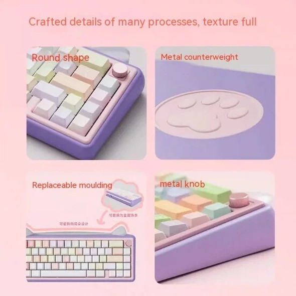 Chilkey PAW65 Wireless Mechanical Keyboard GASKET Structure RGB Hot swappable Custom Keyboard With Knob Chilkey PAW65 Wireless Mechanical Keyboard GASKET Structure RGB Hot swappable Custom Keyboard With Knob