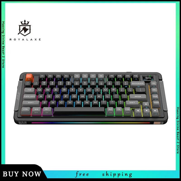 Royal Axe L75 L98 Keyboard 81 98 Keys Bluetooth Wireless 2.4g Wired Hotswap Gamer Ttc Gasket Accessory For Pc Office Man Gifts