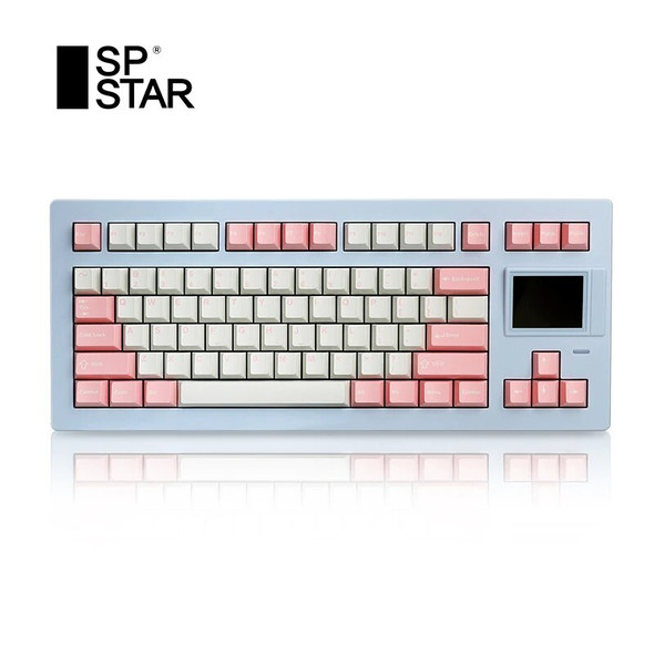 Sp Star D82 Pro Keyboard 3-mode Mechanical Gamer Keyboard Gask Personality Display Screen Supports Gif Gaming Keyboard Man Gifts