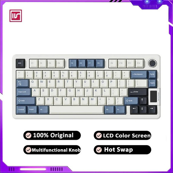 Inverse infi75 Mechanical Keyboard 3-mode Infinite Bluetooth Multifunctional Knob LCD Color Screen Game Keyboard Computer Office