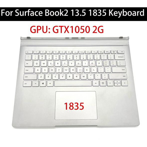 Original For Microsoft Surface Book2 13.5In 1835 Palmrest Cover Touchpad Battery Base Keyboard Dock Tablet 1832 GTX1050 2G US