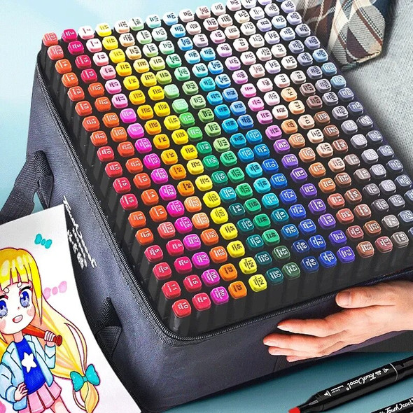 24-120 Colors Oily Art Marker Pen Set for Draw Double Headed Sketching Oily Tip Based Markers Graffiti Manga School Art Supplies