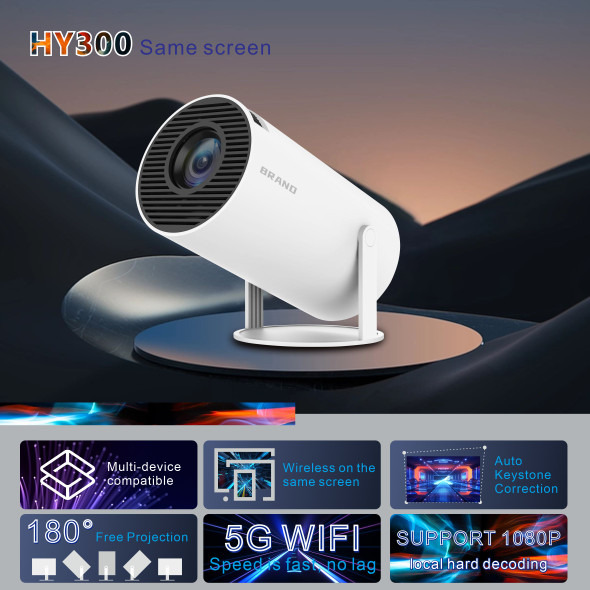 NEW Xiaomi HY300 HD MI Portable LED Projector Android 11.0 4K Full HD
