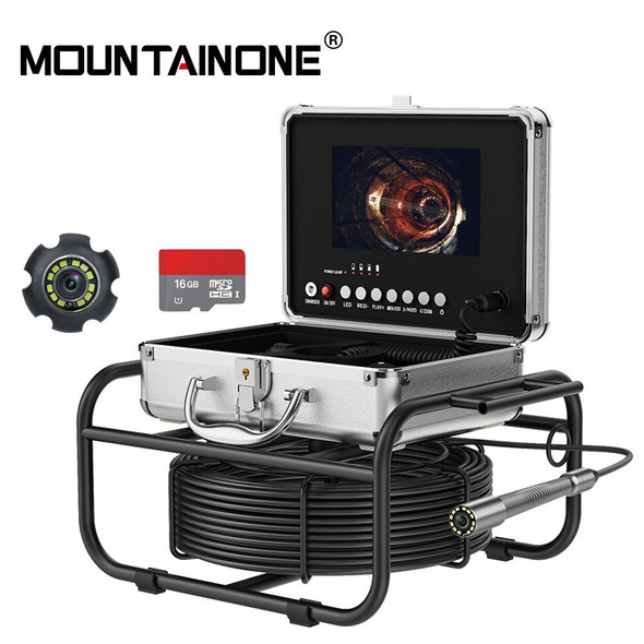 7/9" Screen 17/23mm Tube Lens Sewer Pipe Inspection Camera 512hz Pipe