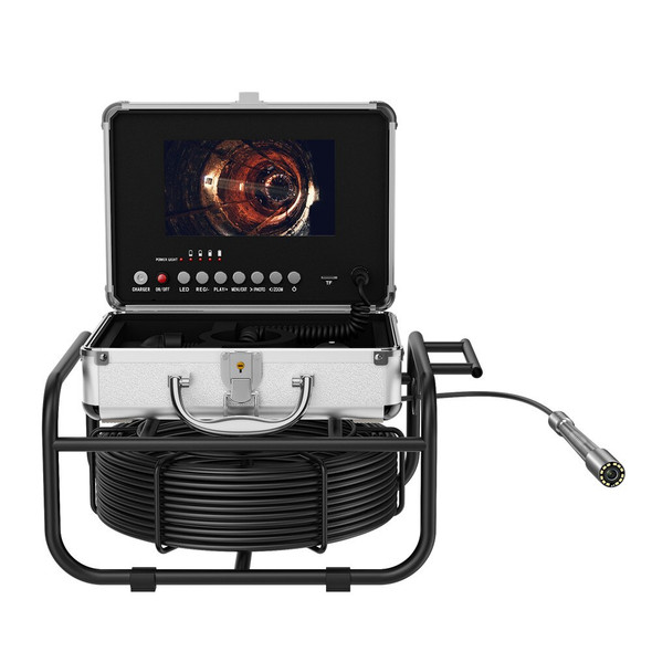7/9" Screen 17/23mm Tube Lens Sewer Pipe Inspection Camera 512hz Pipe