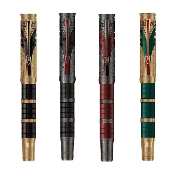 Hongdian Qin Dynasty Series Piston Fountain Pen Extra Fine/ Fine Nib Exquisite Retro Calligraphy Writing Engraved Chinese Style