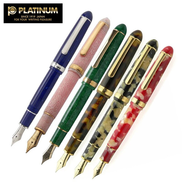 Colored PensPlatinum Fountain Pen Original Set of Pens 14K Gold Nib Celluloid Red Koi Fish Office Accessories PTB-30000S Colored PensPlatinum Fountain Pen Original Set of Pens 14K Gold Nib Celluloid Red Koi Fish Office Accessories PTB-30000S