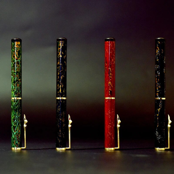 Craft man Rhinoceros Lacquer Art Intangible Cultural Heritage Lacquer Pen High Grade Luxury Fountain Pen Resin Calligraphy Pen