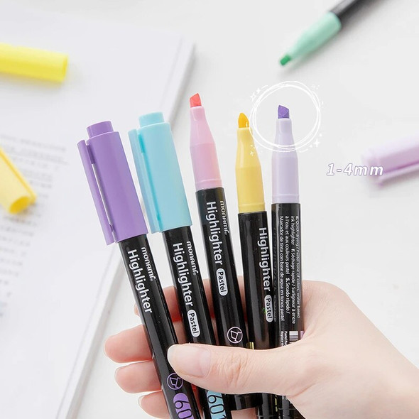 1pcs 1-4mm Spot Liner Art Drawing Marker Pastel Color Highlighter Pen for Writing Highlighting Office School Stationery Supplies