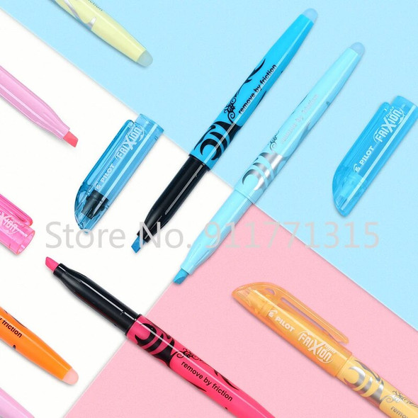 6/18pcs Pilot SW-FL Frixion Erasable Highlighters Soft Light Pastel Color Normal Colour Highlighter School Study 12 Colors