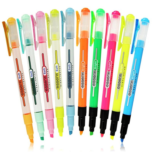 10pcs Highlighters Students office color markers Graffiti pen Bright colors soft Easy to carry free shipping