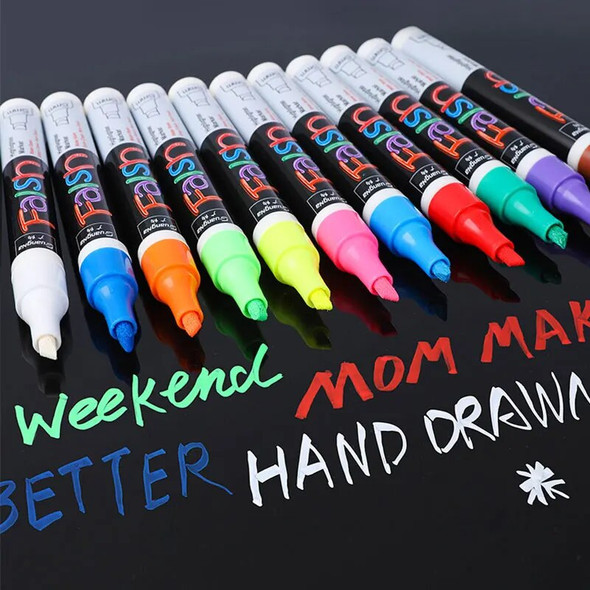 5 Sets Liquid Chalk Markers Pens Erasable Colors Highlighters LED Writing Board Glass Neon Pen, Chalkboard Blackboard