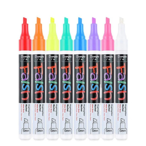 5 Sets Liquid Chalk Markers Pens Erasable Colors Highlighters LED Writing Board Glass Neon Pen, Chalkboard Blackboard