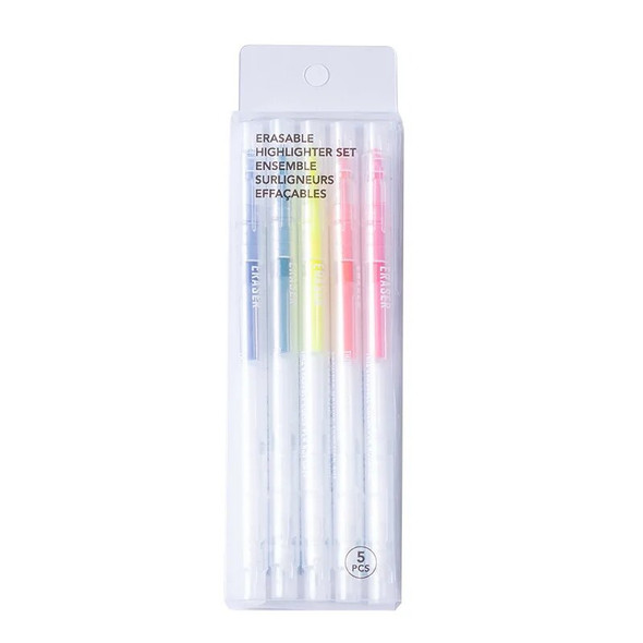 6 Set/Lot Erasable Highlighter Marker Pens Fluorescent Color Liner Drawing Highlight Book Marker Office School Supplies A6059