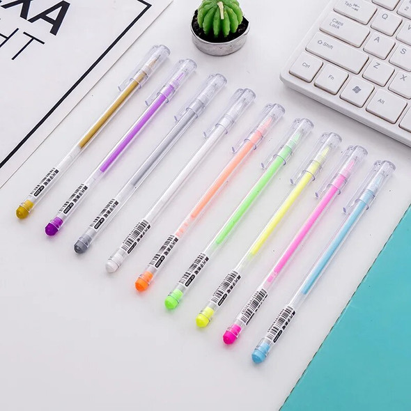 36 pcs/lot Candy Color Highlighter Cute 9 colors Fluorescent Pastel Pen Art Drawing Marker pens Stationery gift