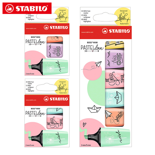 German STABILO Light Color Fluorescent Marker 3/6 Color Set Macaron Series Children Students Use Colorful Highlighters