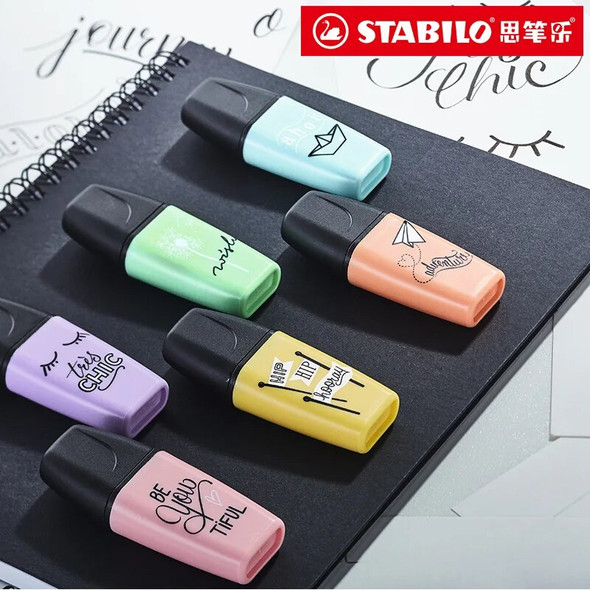 German STABILO Light Color Fluorescent Marker 3/6 Color Set Macaron Series Children Students Use Colorful Highlighters