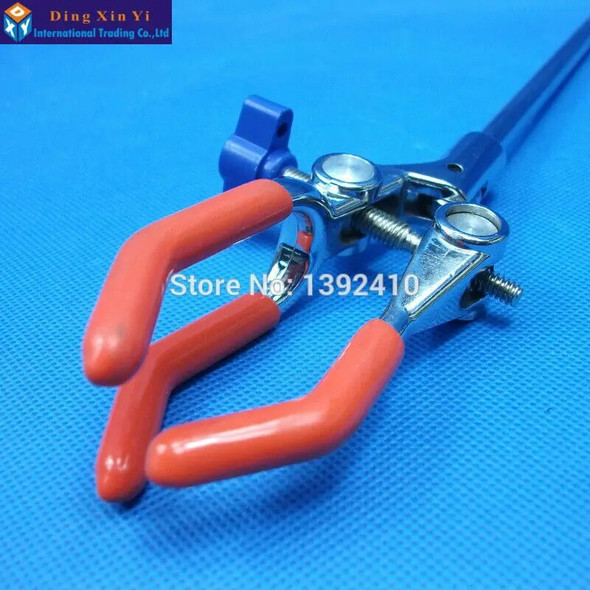 1PC 0-70mm Three Prong Extension Single Adjustment Flask Test Tube Laboratory Clamp