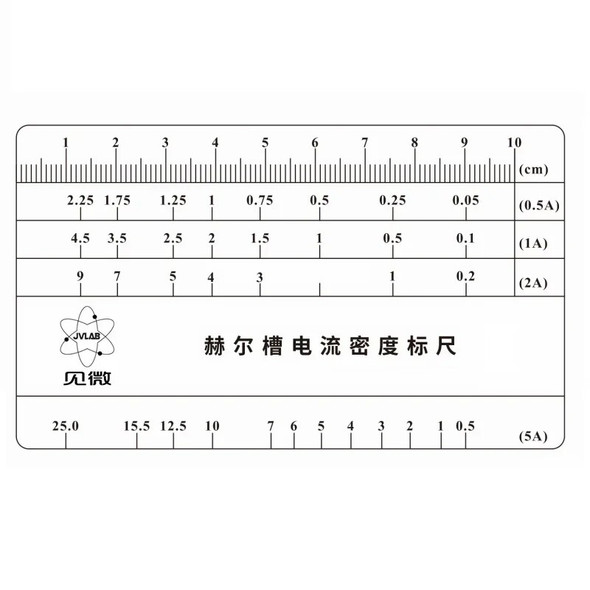 Harrington groove plating Current density scale for Hull Cell 267ml Testing Equipment Hall groove ruler Hough groove rule