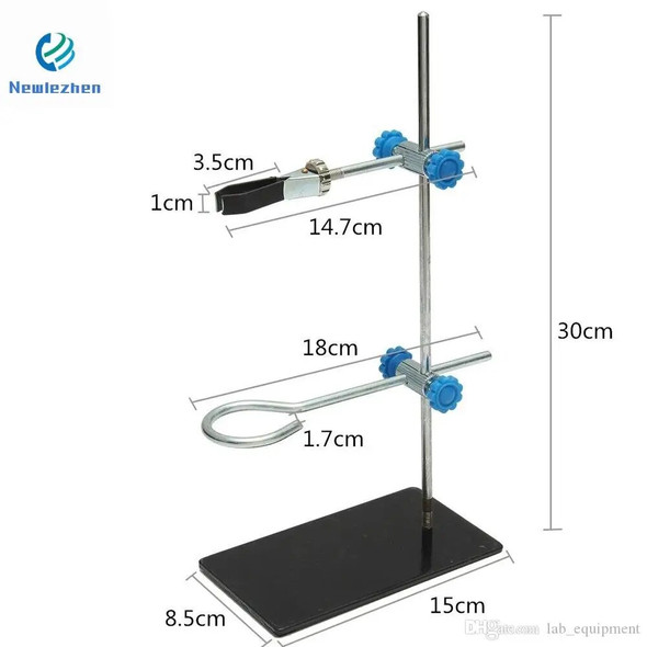 3pcs/Portable 30cm retort stand iron stand with clamp clip laboratory ring stand chemical equipment flask clamp