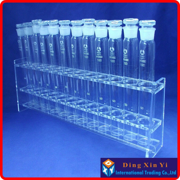 Lab 100mlx12 Colorimetric Organic Glass Nessler Tube Rack+12 pieces 100ml Glass colorimetric tube