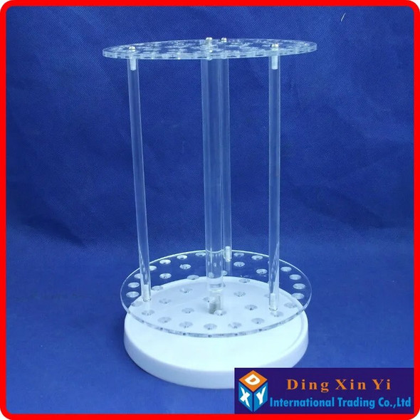 42 holes circular pipette stand Organic glass graduated pipette rack pipette holder 42 holes circular pipet rack