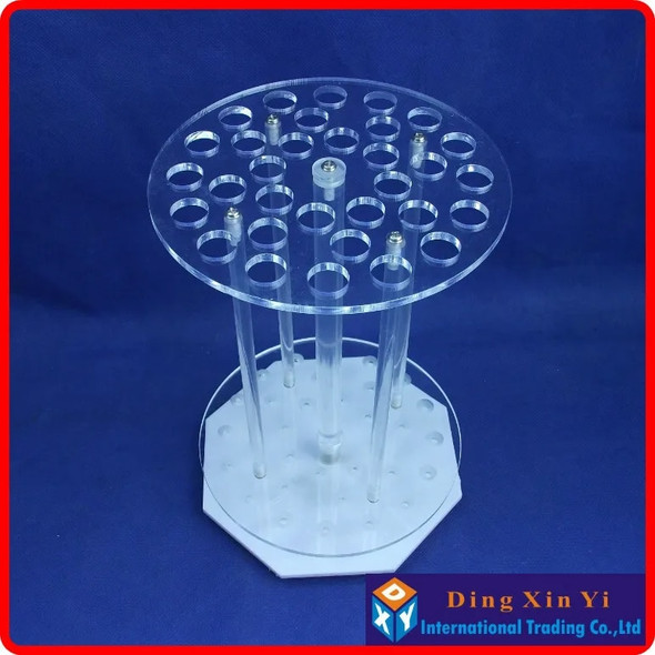 32 holes Organic glass graduated pipette rack 32 holes circular pipette stand pipette holder circular pipet rack