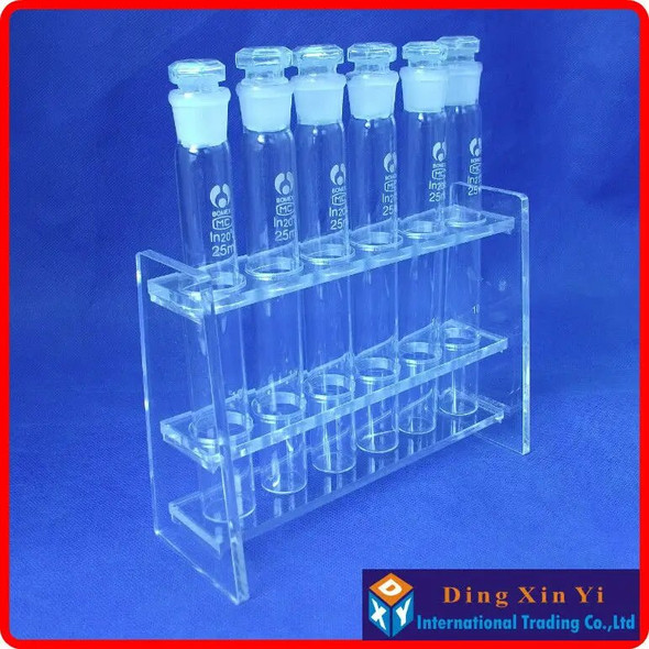 Lab 25mlx6 Organic glass colorimetric tube rack+6 pieces 25ml Glass colorimetric tube