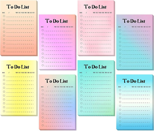 50sheets Colorful To Do List Notepad Memo Writing Daily Reminder Planner Notebook Pastable List Planning for Home Office School