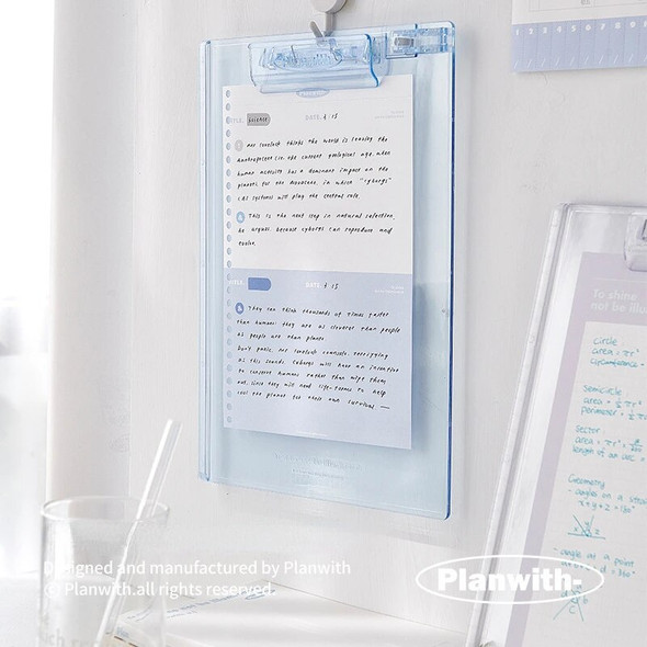 A4 File Folder Acrylic Clipboard Writing Pad Memo Clip Board Test Paper Storage Organizer School Supplies Office Stationary