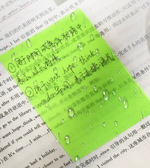 42PCS 70*95mm Transparent Candy Color Message Book Mark N-Time Sticker Note Paper Tablets Memo Pad Students Stationery