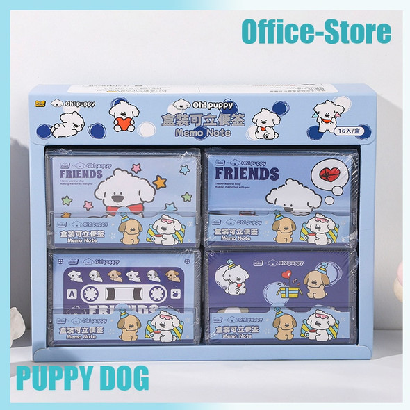 16pcs Cartoon Puppy Dog Memo Pads Kawaii Student Color Page Portable Message Book Writing Pads Office School Supplies Stationary