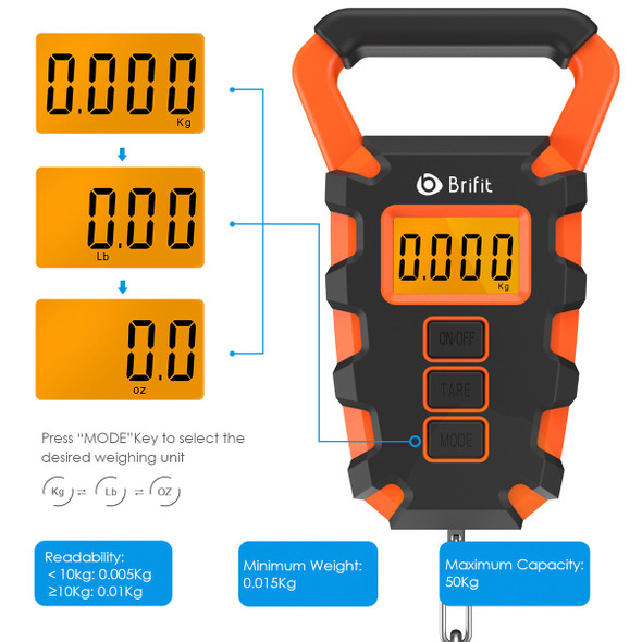 50KG Digital Fishing Scale with Ruler Portable Travel Luggage Weighing Scale Digital Fishing Scale Kitchen Food Scale