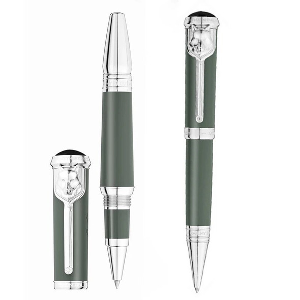 LAN Writer Rudyard Limited Edition MB Rollerball Ballpoint Pen Jungle Green Resin With Serial Number Top Gift