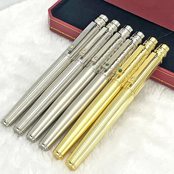 CT Classic Matte Metal Barrel Roller Ball Ballpoint Pen With Serial Number Writing Smooth Luxury Stationery