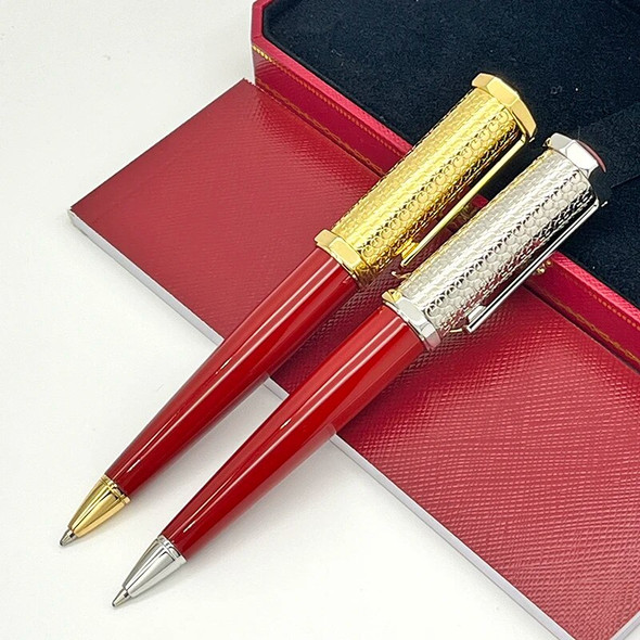 Luxury Ballpoint Pen Octagon Blue Green Decorative Pattern With Serial Number Writing Smooth Stationery