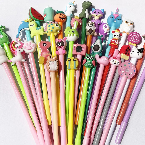 150 Pcs Cartoon Gel Ink Pen Cartoon Animal Various Stationery Suitable School Offices Families Students Children Birthday Gifts