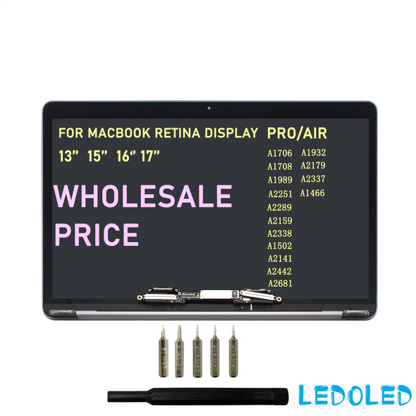 New 13" A2337 A1706 A1708 A1989 A2159 A2289 A2251 A1932 A2179 A2338 A1502 for Macbook Retina Laptop LCD Screen Display Assembly