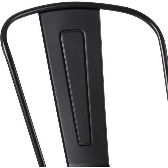 Basics 33DC01S4-BK Chair, 4 Pack, 20.1"D X 17.1"W X 33.5"H, Matte Black