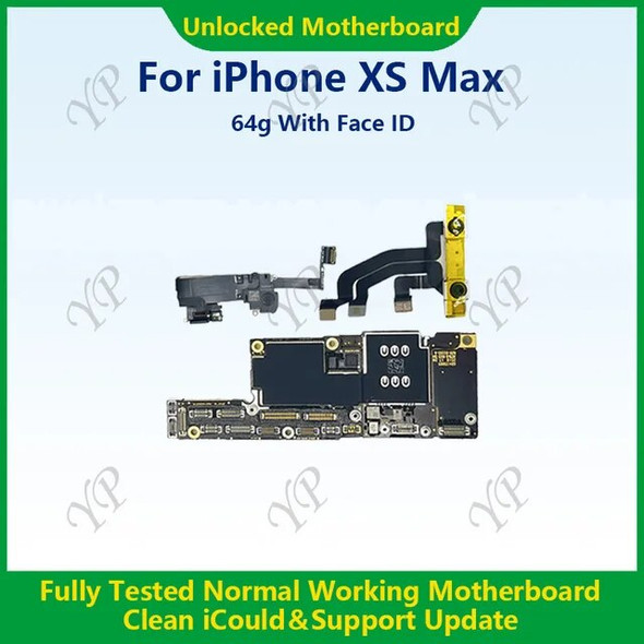 For iPhone X/XR/XS/XS Max 64g/256g Fully Tested Cleaned iCloud Original Mainboard Authentic Compatible With iPhone Motherboard