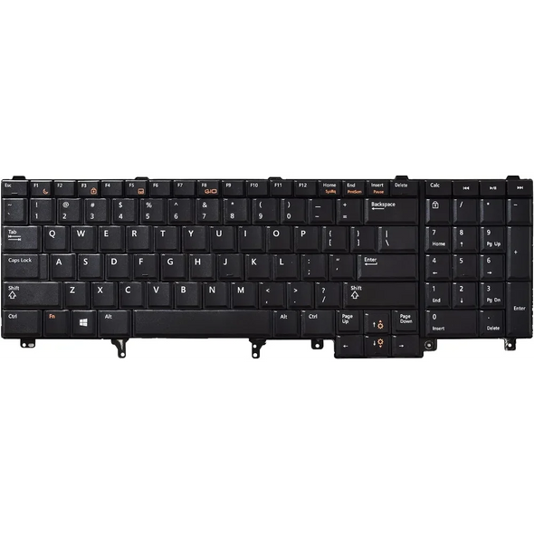 Replacement Keyboard Compatible for Dell Latitude E5520 E5520m E5530 E6520 E6530 E6540 Precision M4600 M4700 M6600 US Layout