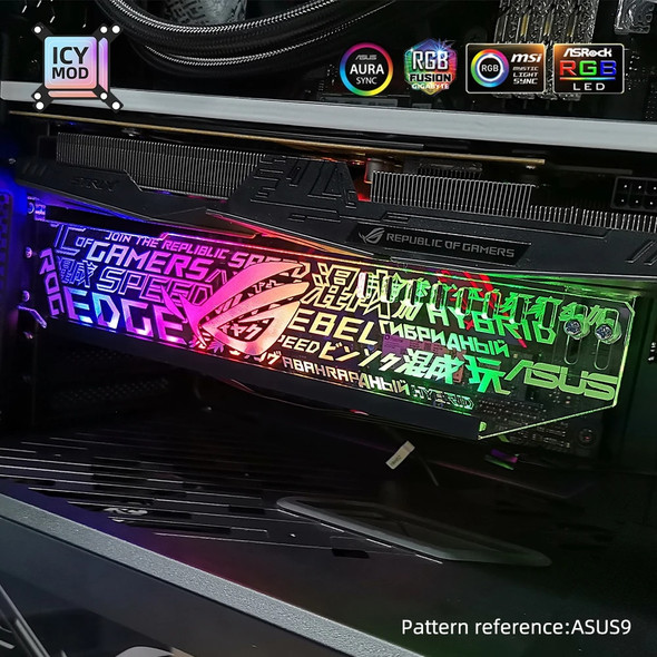 RGB VGA Holder Customize ARGB Horizontal GPU Bracket Video Card Support Graphics Stand Customizable AURA DIY PC Water Cooler CPU RGB VGA Holder Customize ARGB Horizontal GPU Bracket Video Card Support Graphics Stand Customizable AURA DIY PC Water Cooler CPU