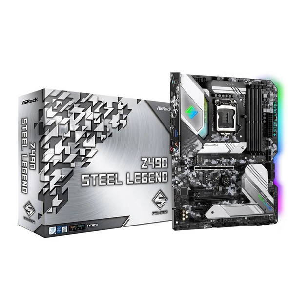 NEW ASRock Z490 Steel Legend LGA 1200 Intel Z490 SATA 6Gb/s ATX Intel Motherboard