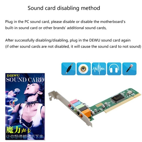 PCI 5.1 Surround Sound Card for PC Gaming and Home Theater CMI8738 Chip 4 Channels Surround Sound Easy Install