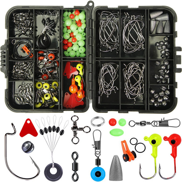 205 Pieces Luer Accessories Sets Fishhook Accessories Combination Texas Fishing Set Accessories Wholesale lures carp fishing
