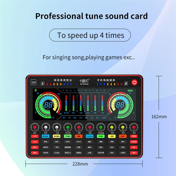 Live Sound Card G4 Microphone L8 & Sound Mixer Live Broadcast Equipment Audio Sound Board For Phone Singing Recording Streaming