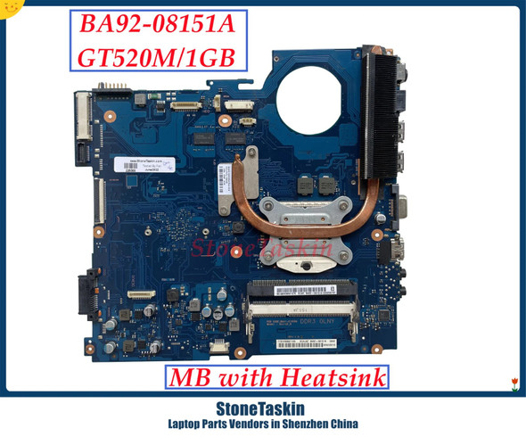 StoneTaskin BA92-08151B BA41-01610A For Samsung RV420 Laptop Motherboard With Heatsink HM65 GT520M 1GB PGA989 DDR3 100% Tested